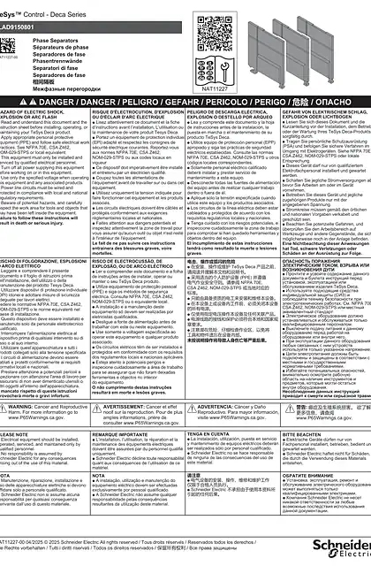 schneider施耐德TeSys™ Control - Deca Series - Phase Separators - 说明页